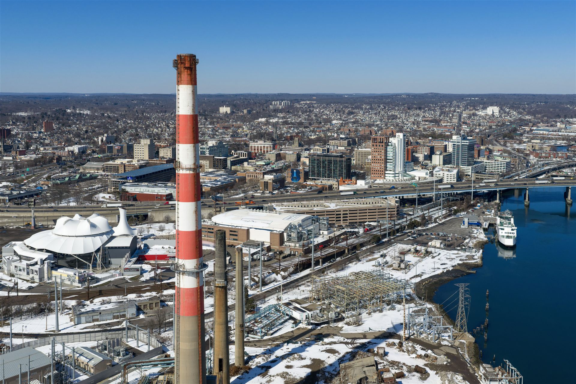 Modern downtown Bridgeport, Connecticut, the city where Albert Bender lived and ran the International Flying Saucer Bureau