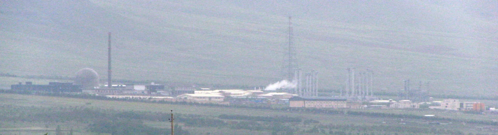 Aerial photograph of the IR-40 heavy water nuclear reactor complex near Khondab, close to Arak, Iran, taken in 2010