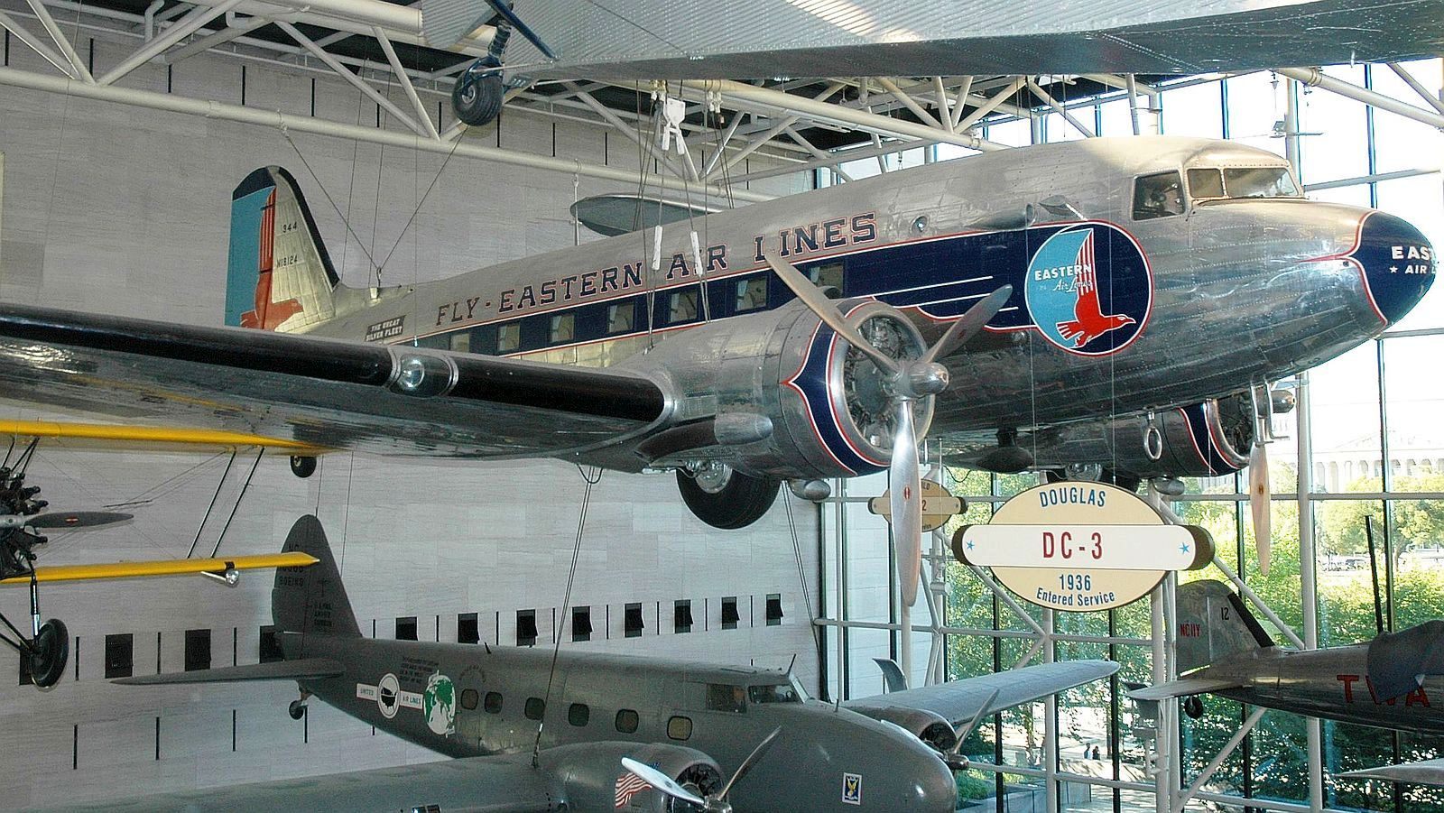 An Eastern Air Lines Douglas DC-3, the same airliner type Capt. Clarence Chiles and First Officer John Whitted were flying on the night of the July 24, 1948 sighting near Montgomery, Alabama
