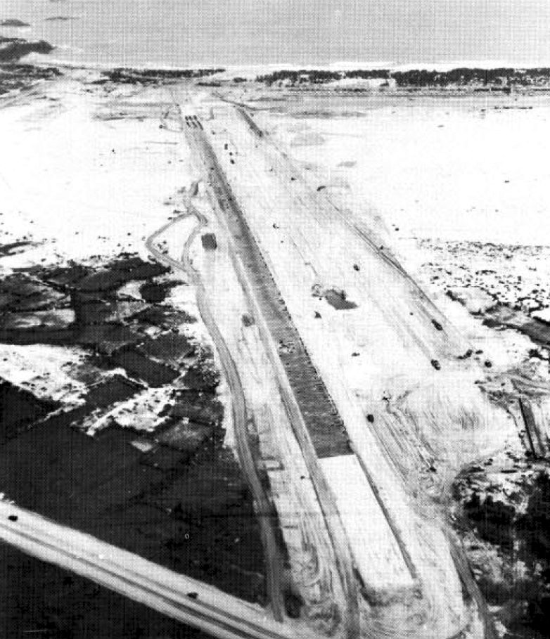 The U.S. Marine Corps airfield at Chu Lai, South Vietnam, photographed during its construction, circa 1965 — the same base complex where the January 1969 sighting occurred