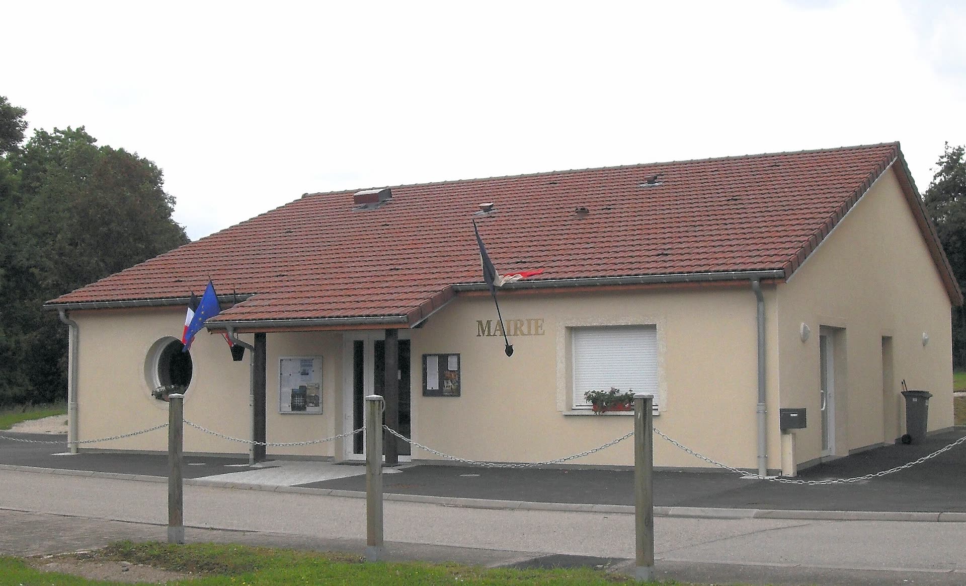 The town hall (mairie) of Circourt, Vosges, France