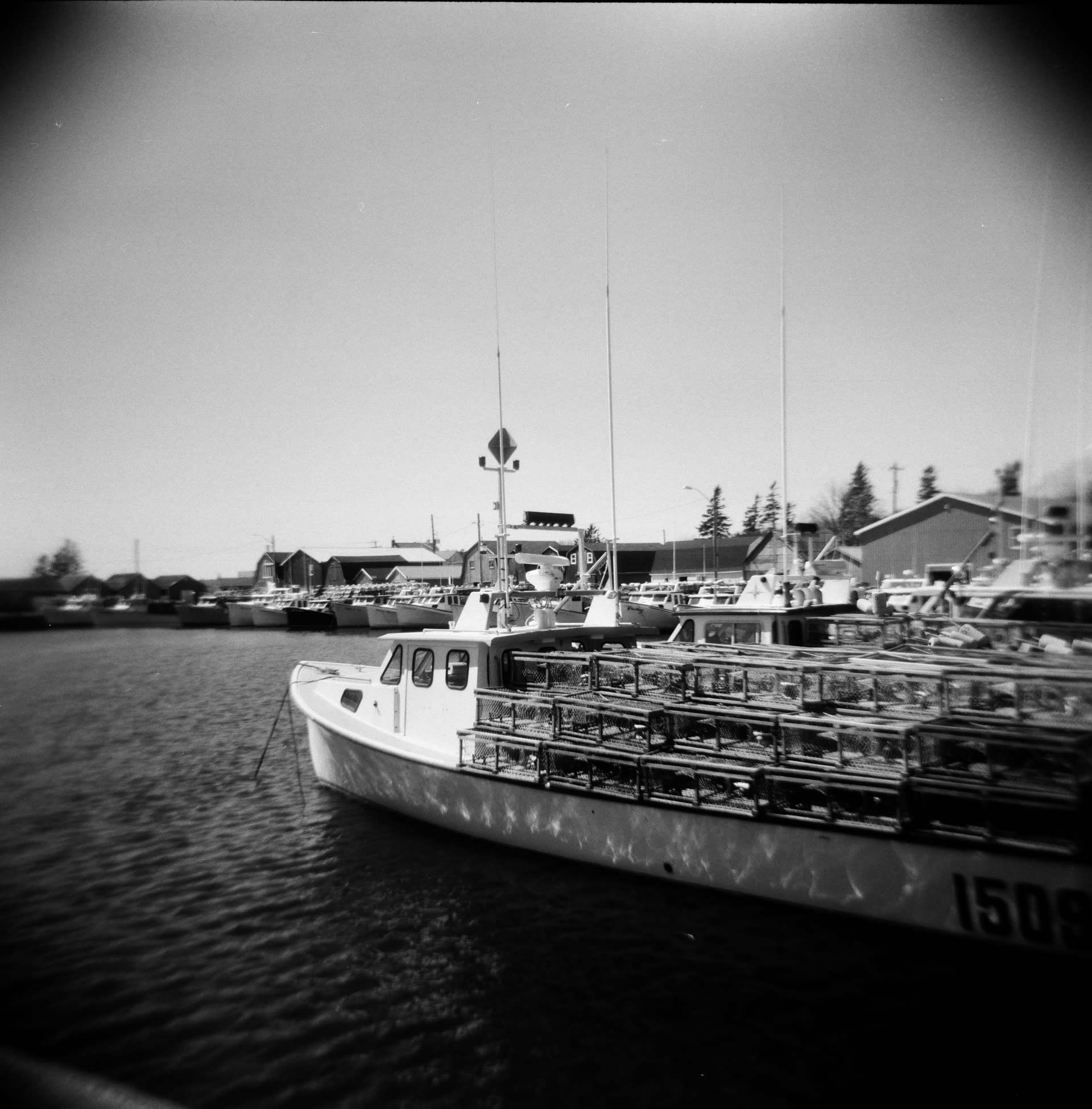 Lobster boats moored in Malpeque Bay, Prince Edward Island, a few kilometres from Kensington and the Twin Shores Campground where the June 2014 sighting occurred