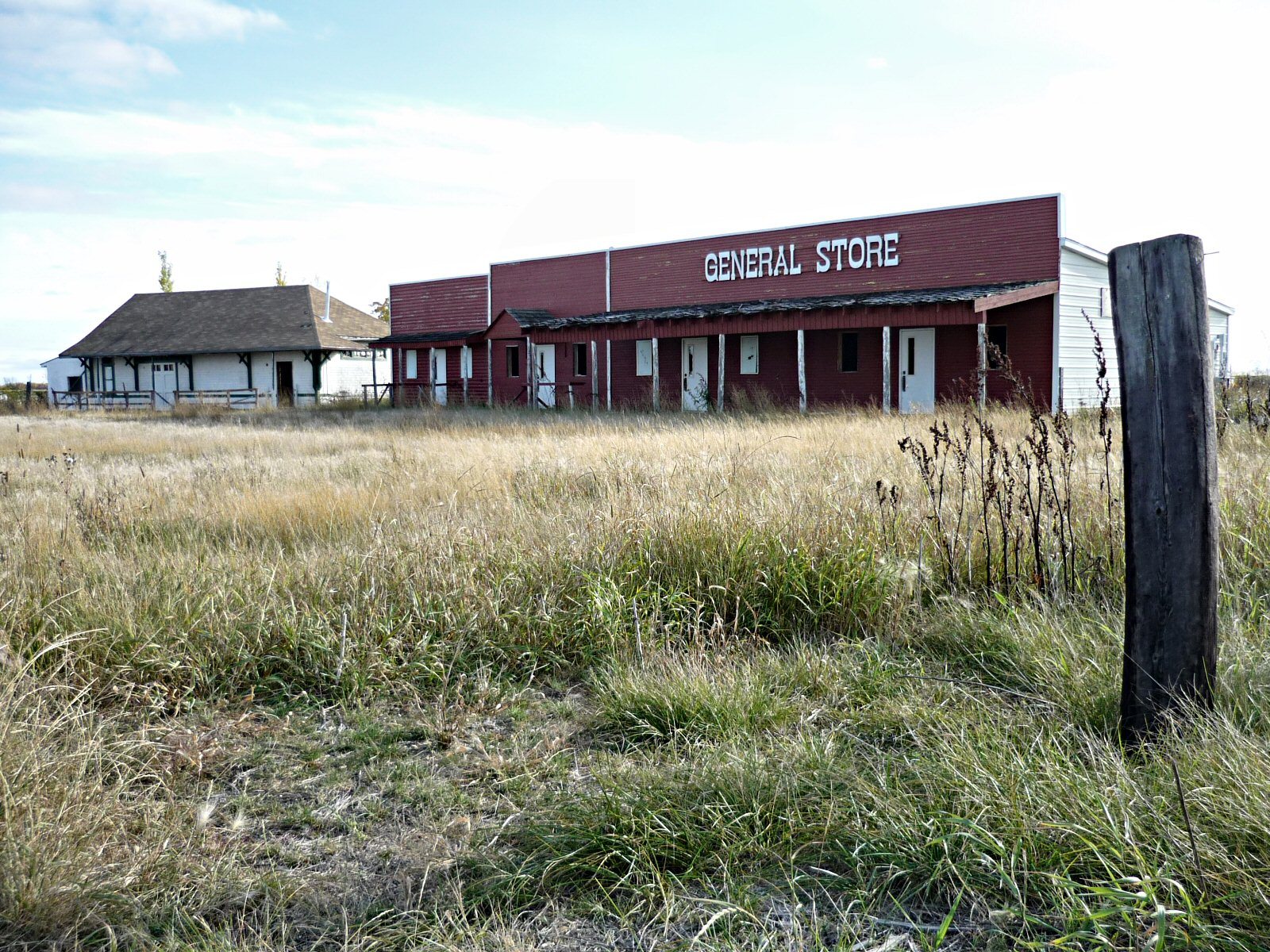 The Gopherville heritage village general store building on the prairie outside Langenburg, Saskatchewan, the town where the September 1, 1974 sighting occurred
