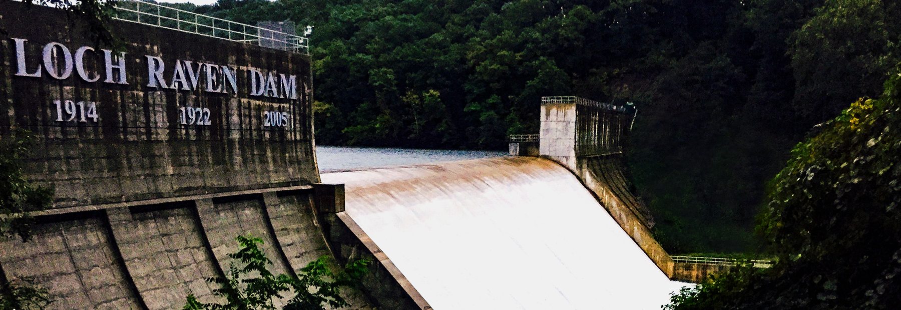 Loch Raven Dam, the Baltimore, Maryland reservoir dam near which the October 26, 1958 UFO sighting and vehicle-interference incident occurred