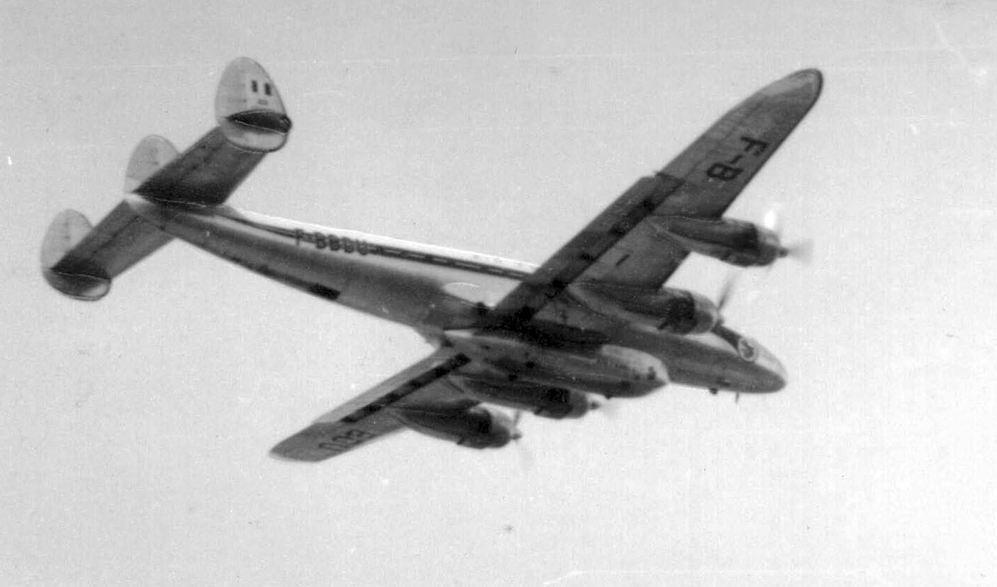 Air France Lockheed Constellation airliner of the mid-1950s, the aircraft type whose anti-static discharge hardware was later identified as the source of the Marignane debris