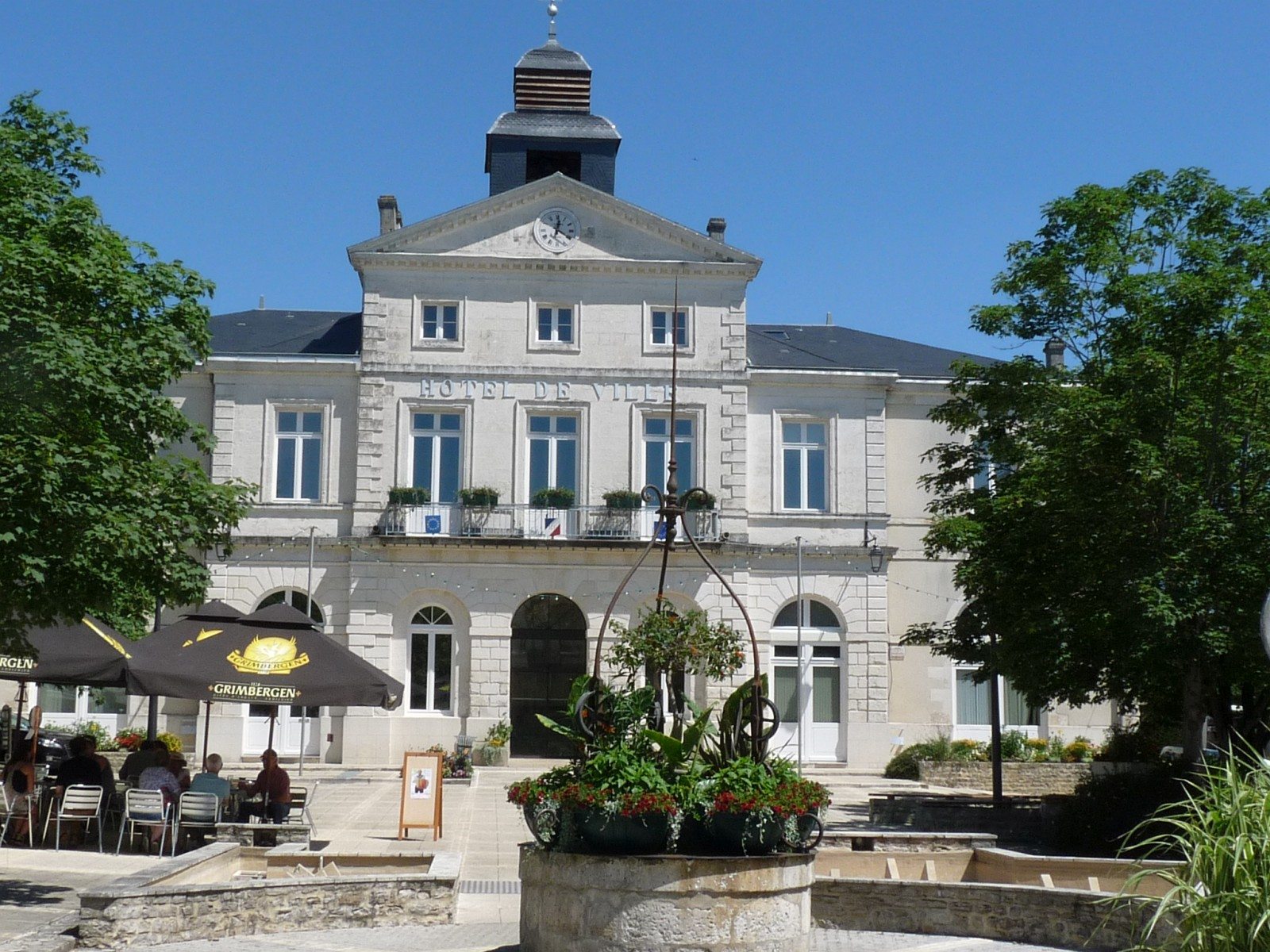 The town hall (H&ocirc;tel de Ville) of Ruffec, Charente, France
